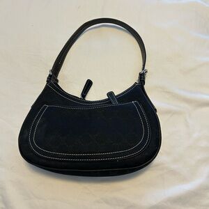 Elegant Black Cotton Women's Handbag